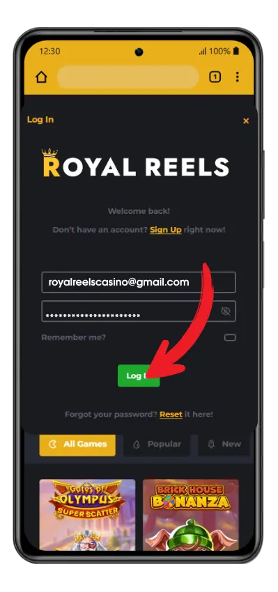 Royal Reels website login