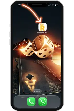 Royal Reels App icon ready on iPhone