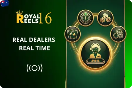 Royal Reels live dealer tables for Australian players